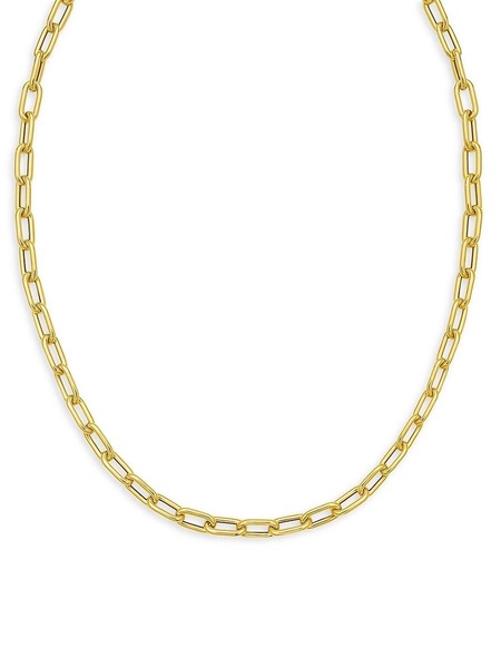 14K Yellow Gold Paperclip Necklace