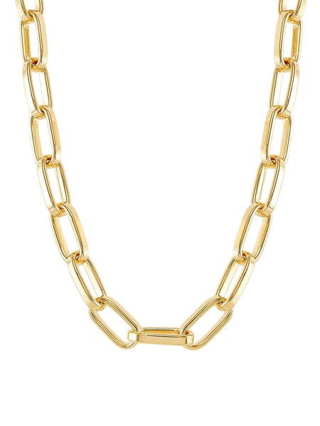 14K Goldplated Sterling Silver Paperclip Chain Necklace/17"