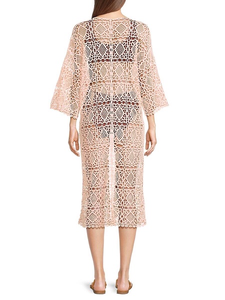 Summer Breeze Crochet Longline Cover-Up Cardigan