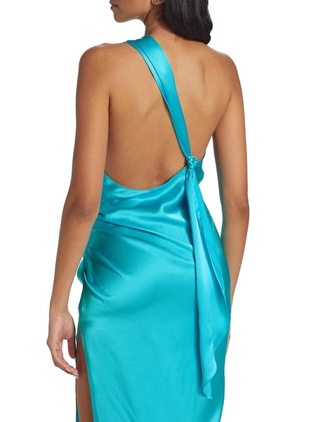 Jaida Silk One Shoulder Maxi Dress