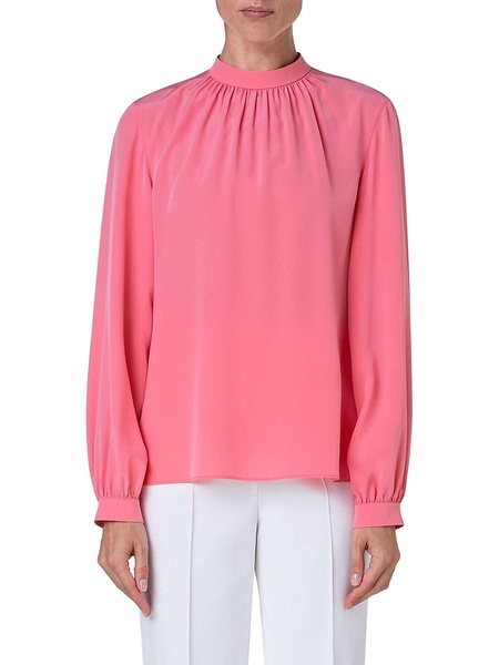 Crêpe De Chine Long-Sleeve Blouse