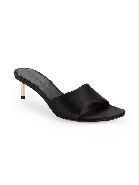 Silver Satin Sandals