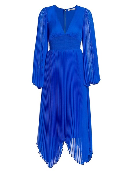 Sion Pleated Asymmetric Midi Dress