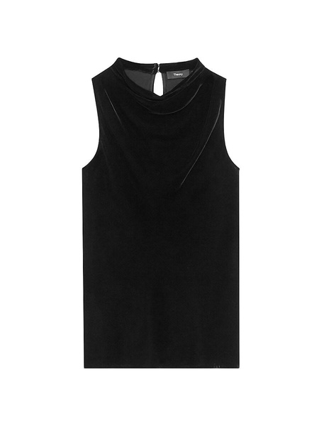 Velvet Cowlneck Top