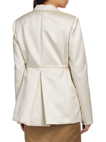 Hattson Satin Double-Breasted Blazer