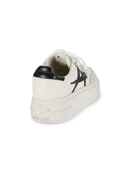 Starmoon Leather Low Top Platform Sneakers
