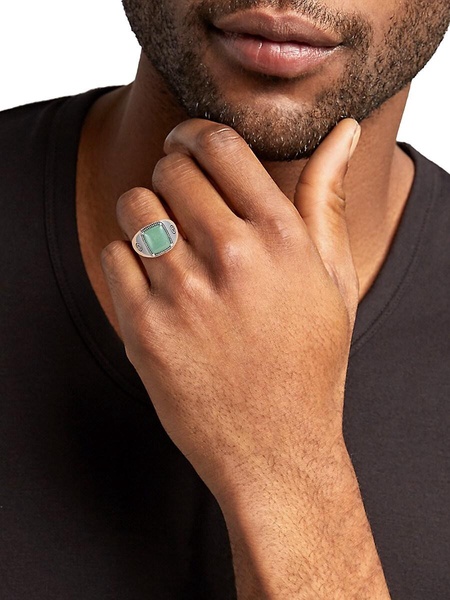 Sterling Silver & 3.66 TCW Onyx Ring