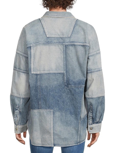 Patchwork Denim Shirt Jacket