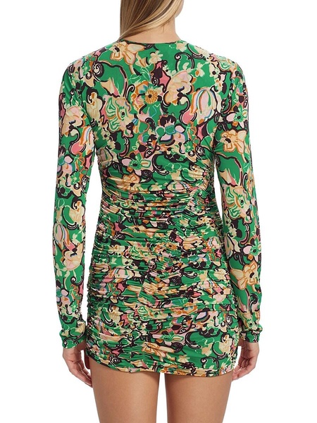 Kiki Floral Ruched Mini Dress