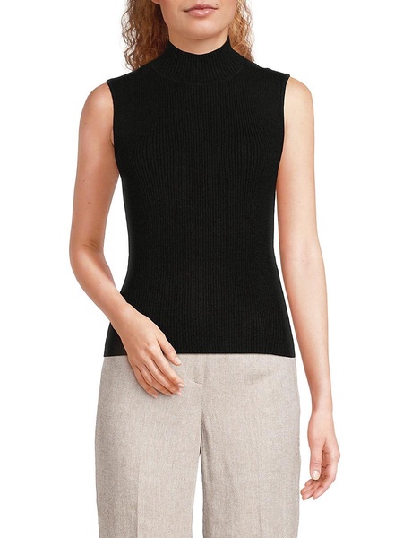 Ribbed Mockneck Top