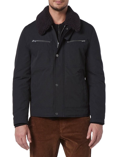 Randall Faux Shearling Bomber Jacket