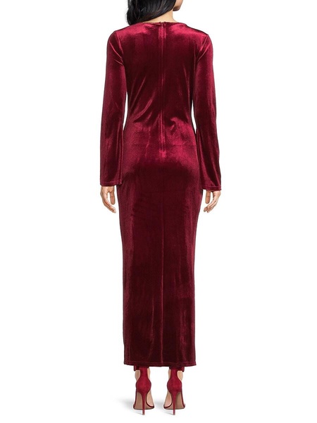 Bea Velvet Long Sleeve Cutout Gown