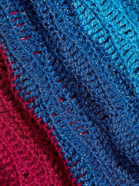 Colorblocked Crocheted Maxi Dress