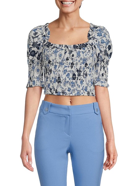 Abbey Smocked Crop Top