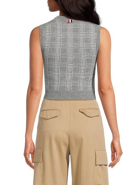 Plaid Cashmere Crop Top