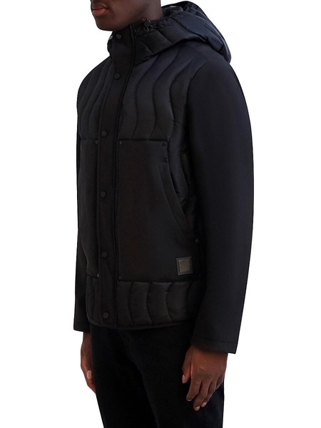 Quilted Hooded Bomber Jacket