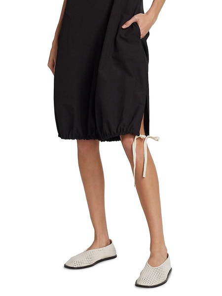 Emilia Crinkle Poplin Midi-Dress