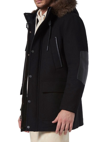 Dawson Faux Fur Wool Blend Parka