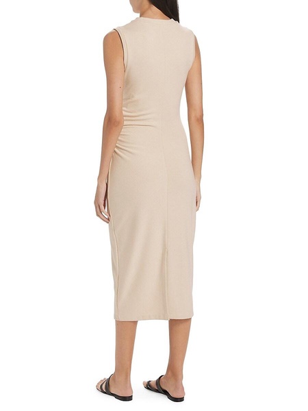 Stretch Jersey Sleeveless Midi-Dress