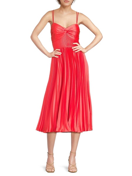 Krisley Pleated Fit & Flare Midi Dress