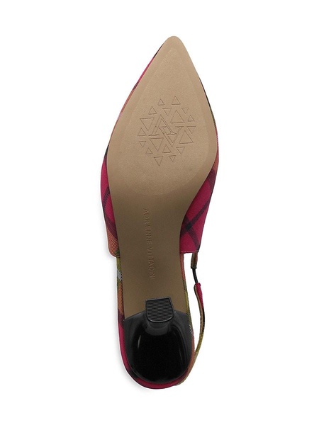 Scooter Kitten Heel Plaid Pumps