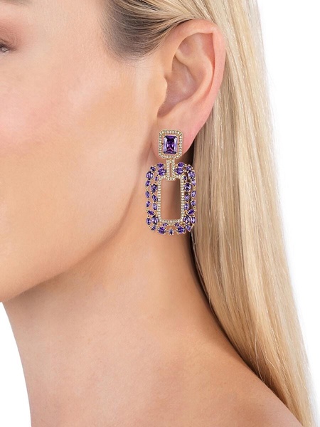 Ivy 18K Goldplated & Cubic Zirconia Drop Earrings