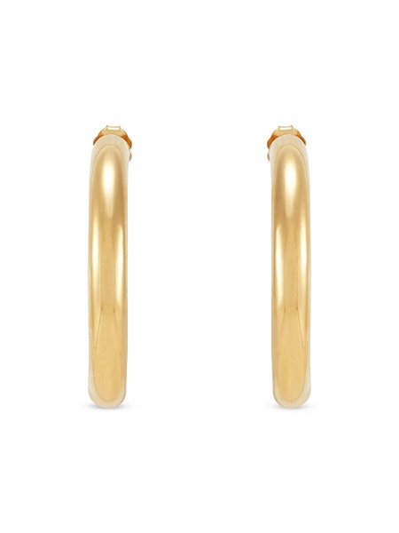 14K Yellow Gold Tube Hoop Earrings