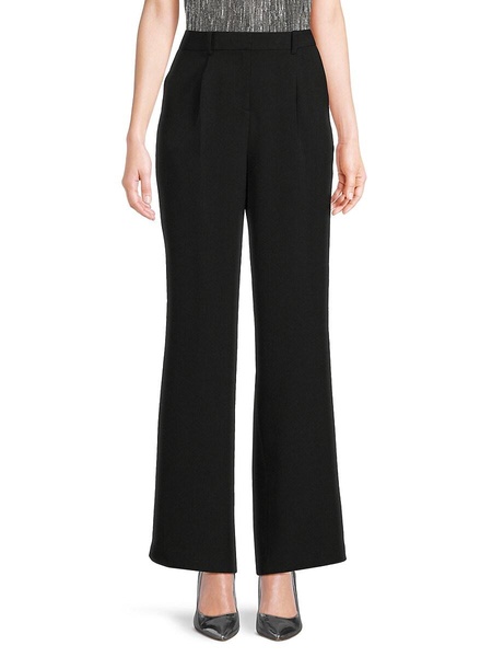 Solid Flat Front Pants