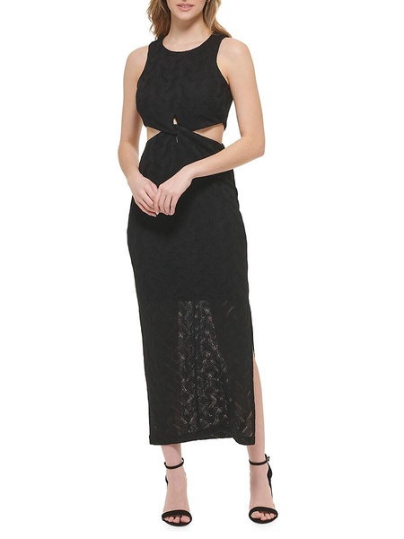 Cut Out Knit Maxi Dress