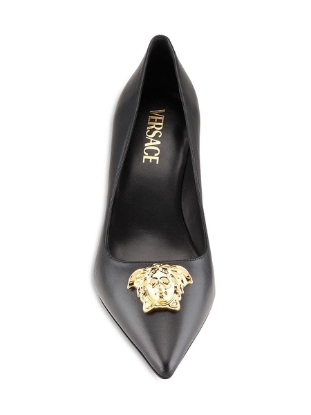La Medusa 64MM Spool Heel Leather Pumps