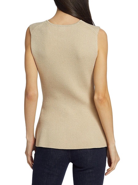 Contour Rib-Knit Peplum Top