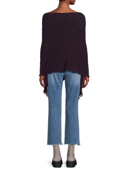 Frayed Cashmere Poncho