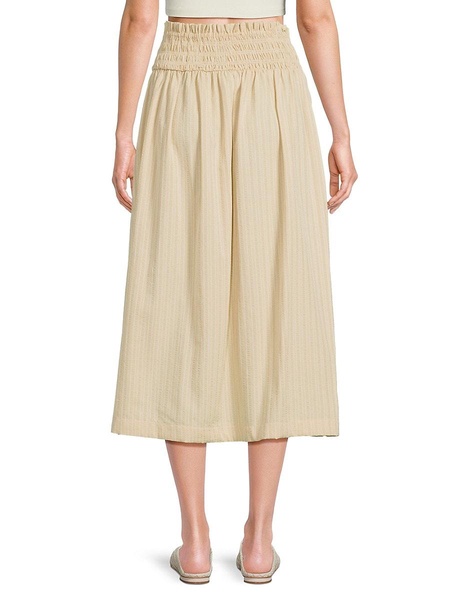 Smocked Waist Midi Skirt