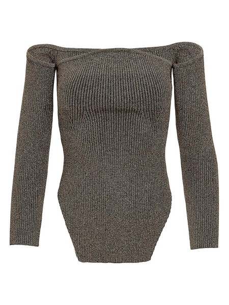 Maria Glittery Off-The-Shoulder Sweater Top