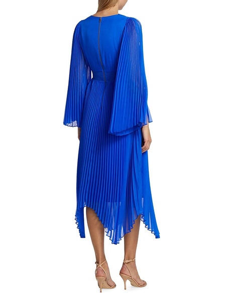 Sion Pleated Asymmetric Midi Dress