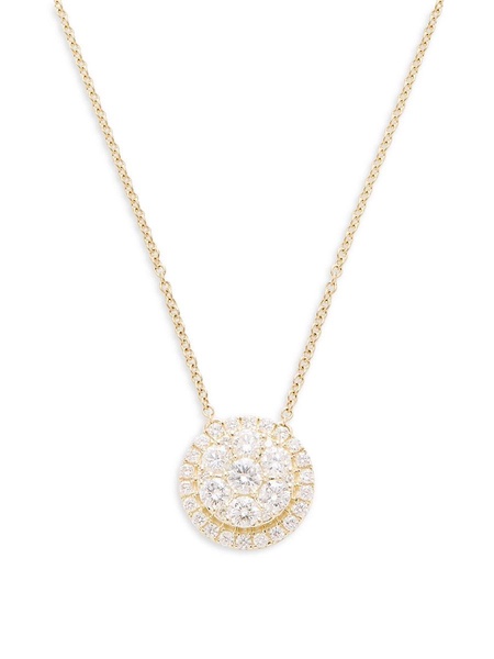14K Yellow Gold & 0.58 TCW Lab-Grown Diamond Pendant Necklace