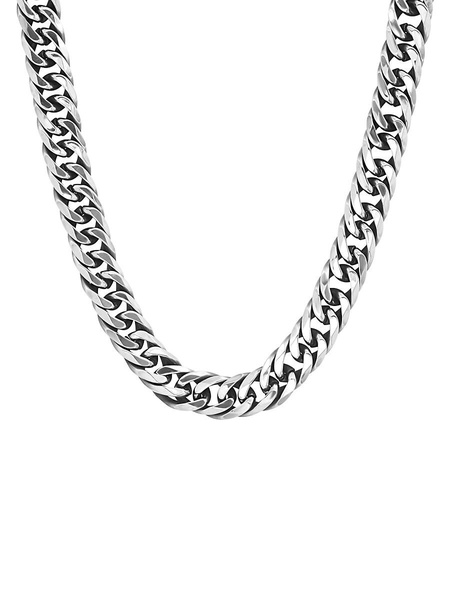 2-Piece Stainless Steel Cuban Link Chain Bracelet & Necklace Set
