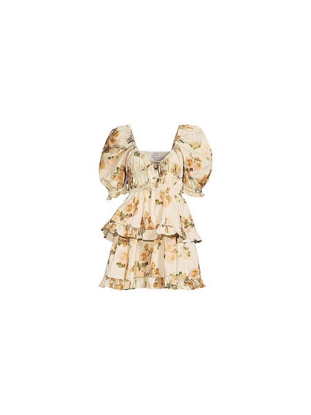 Floral Ruffle Mini Dress