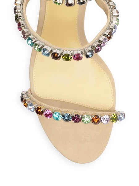 Alexa Crystals Embellished Suede Sandals