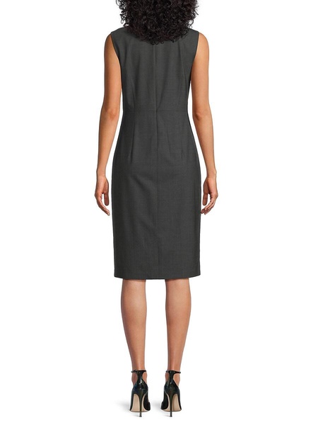 V-neck Virgin Wool-Blend Dress