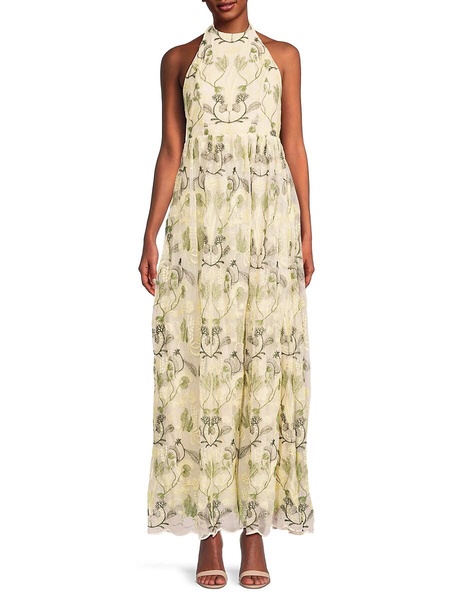 Acanella Floral Halterneck Maxi Dress