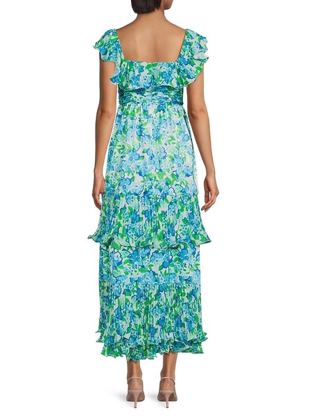 Pia Floral Tiered Midi Dress