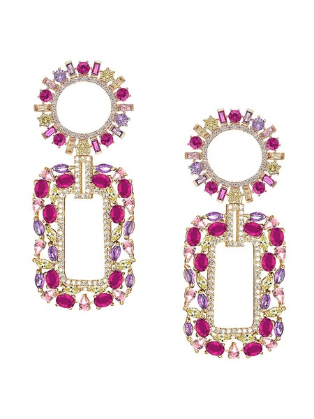 Julieta 18K Goldplated & Cubic Zirconia Drop Earrings
