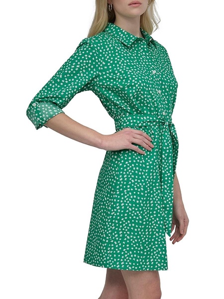 Long Sleeve Collared Mini Shirtdress