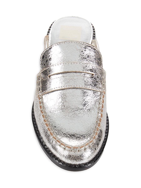 Havan Metallic Leather Mules