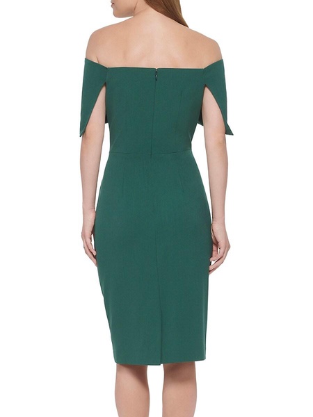 Off Shoulder Midi Cocktail Dress