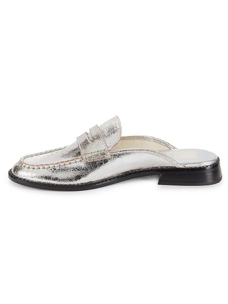 Havan Metallic Leather Mules