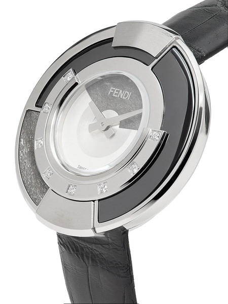 Policromia 33MM Stainless Steel & Alligator Leather Strap Watch