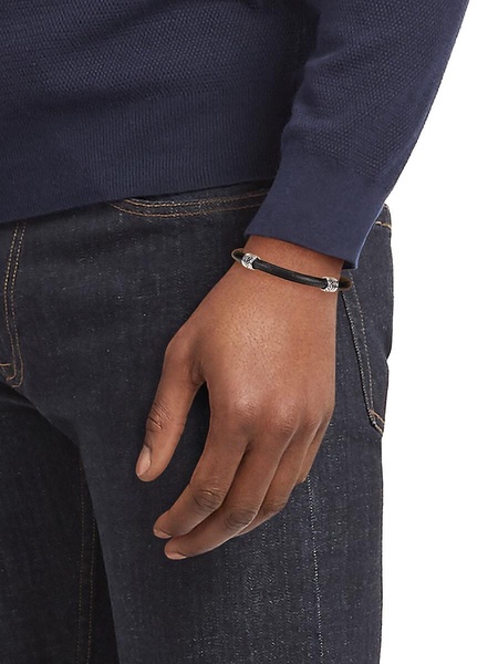 Sterling Silver & Leather Bracelet