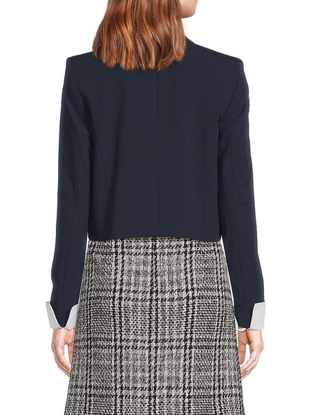 Peak Lapel Cropped Blazer